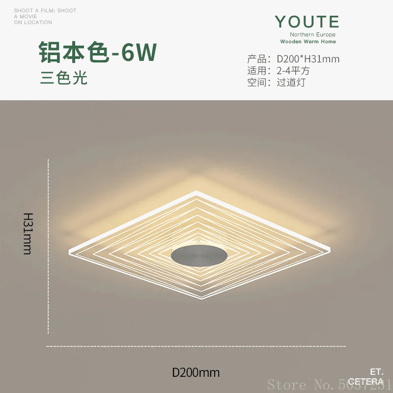 Plafonnier LED Design en aluminium acrylique géométrique | Marco Lucetti