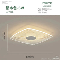 Plafonnier LED Design en aluminium acrylique géométrique | Marco Lucetti E / Lumière 3 couleurs