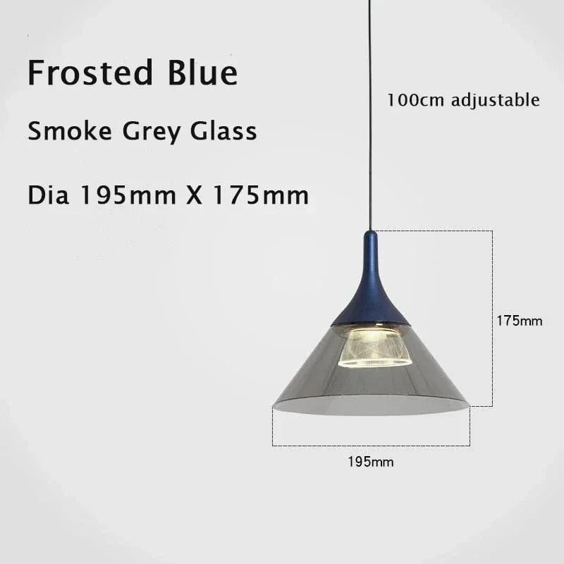 Plafonnier LED Design en Aluminium et Verre | Marco Lucetti Bleu / 5W / Blanc froid