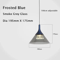 Plafonnier LED Design en Aluminium et Verre | Marco Lucetti Bleu / 5W / Blanc froid