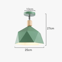 Plafonnier LED design en bois et métal coloré | Marco Lucetti