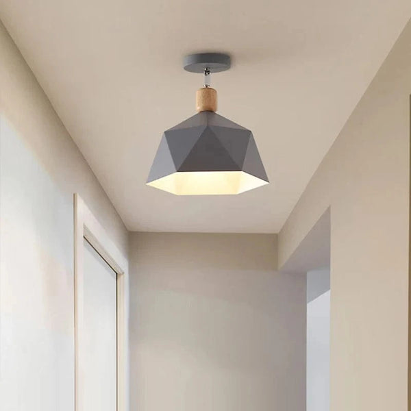 Plafonnier LED design en bois et métal coloré | Marco Lucetti