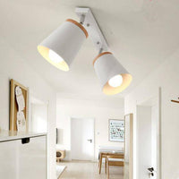 Plafonnier LED design en métal et bois | Marco Lucetti