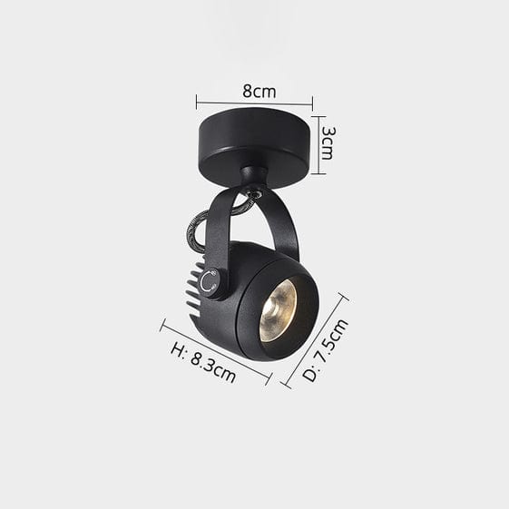 Plafonnier LED design et morphable Hatleen | Marco Lucetti Noir - B - D7.5x8.3cm / Naturelle