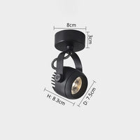 Plafonnier LED design et morphable Hatleen | Marco Lucetti Noir - B - D7.5x8.3cm / Naturelle