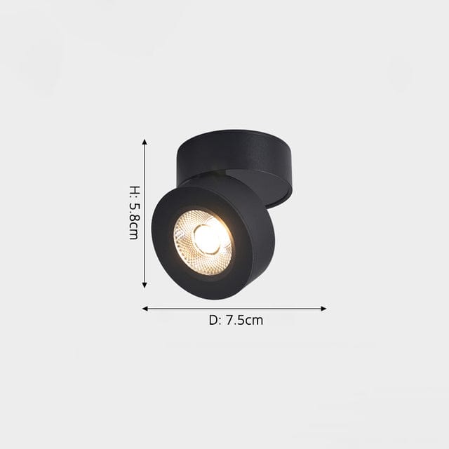 Plafonnier LED design et morphable Hatleen | Marco Lucetti Noir - F - D7.5x5.8cm / Naturelle