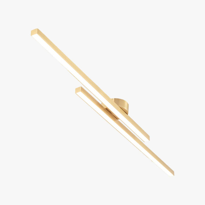 Plafonnier LED design linéaire Dallas | Marco Lucetti Doré / Froide