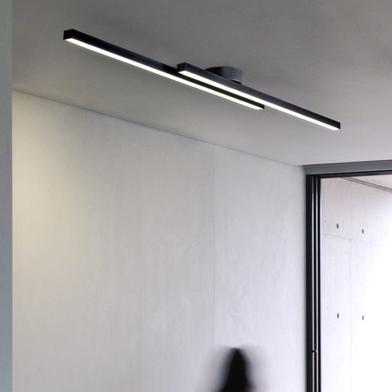 Plafonnier LED design linéaire Dallas | Marco Lucetti Noir / Froide