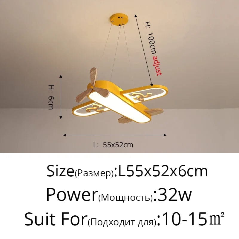 Plafonnier LED Design Minimaliste en Bois Forme Avion pour Enfants - EcoAvion | Marco Lucetti