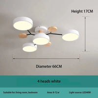 Plafonnier LED Design Moderne: Élégance Intérieure | Marco Lucetti Blanc 4 têtes