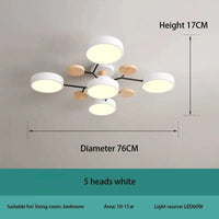 Plafonnier LED Design Moderne: Élégance Intérieure | Marco Lucetti Blanc 5 têtes