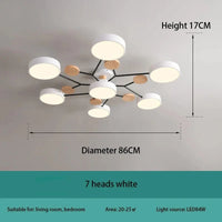 Plafonnier LED Design Moderne: Élégance Intérieure | Marco Lucetti Blanc 7 têtes