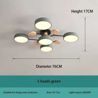 Plafonnier LED Design Moderne: Élégance Intérieure | Marco Lucetti Vert 5 têtes