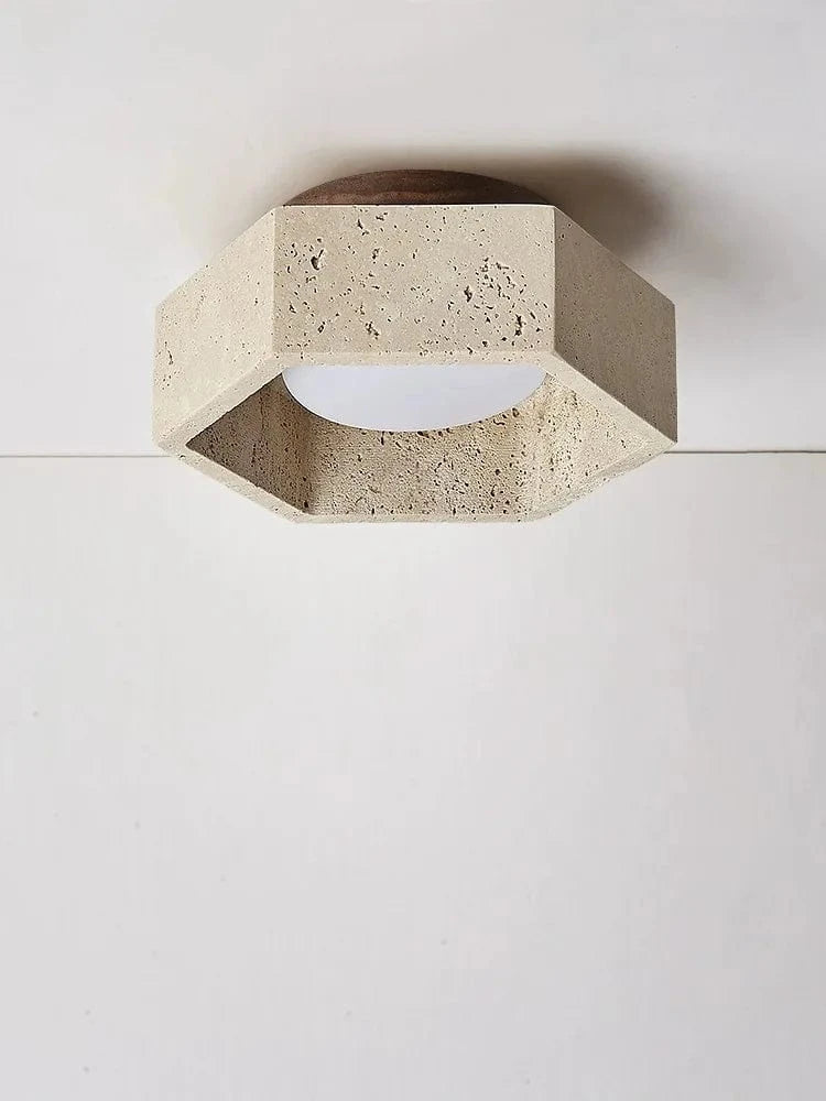 Plafonnier LED design moderne en bois clair Wabi-Sabi | Marco Lucetti