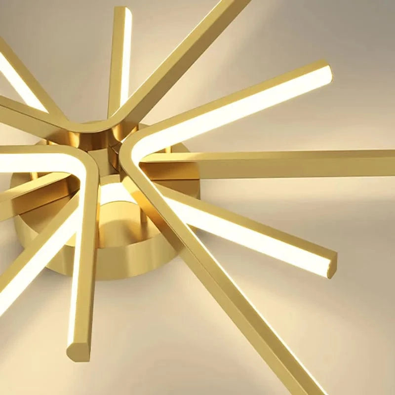 Plafonnier LED Design Moderne en Laiton Doré avec Température Gradable  | Marco Lucetti