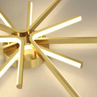 Plafonnier LED Design Moderne en Laiton Doré avec Température Gradable  | Marco Lucetti