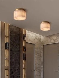 Plafonnier LED Design Moderne en Marbre Naturel Haut de Gamme - LuminaLux | Marco Lucetti