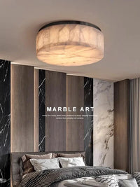Plafonnier LED Design Moderne en Marbre Naturel Haut de Gamme - LuminaLux | Marco Lucetti