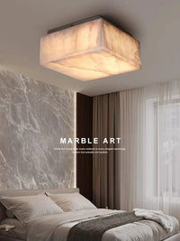 Plafonnier LED Design Moderne en Marbre Naturel Haut de Gamme - LuminaLux | Marco Lucetti