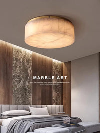 Plafonnier LED Design Moderne en Marbre Naturel Haut de Gamme - LuminaLux | Marco Lucetti