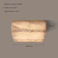 Plafonnier LED Design Moderne en Marbre Naturel Haut de Gamme - LuminaLux | Marco Lucetti Carré 45cm / Noir / Lumière chaude