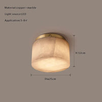 Plafonnier LED Design Moderne en Marbre Naturel Haut de Gamme - LuminaLux | Marco Lucetti Dia25cm / Argent / Lumière chaude