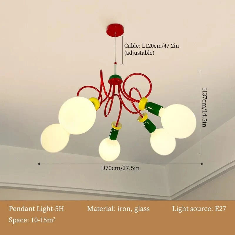 Plafonnier LED Design Moderne - Luminaire Décoratif Idéal pour la Maison | Marco Lucetti 5H / Lumière chaude