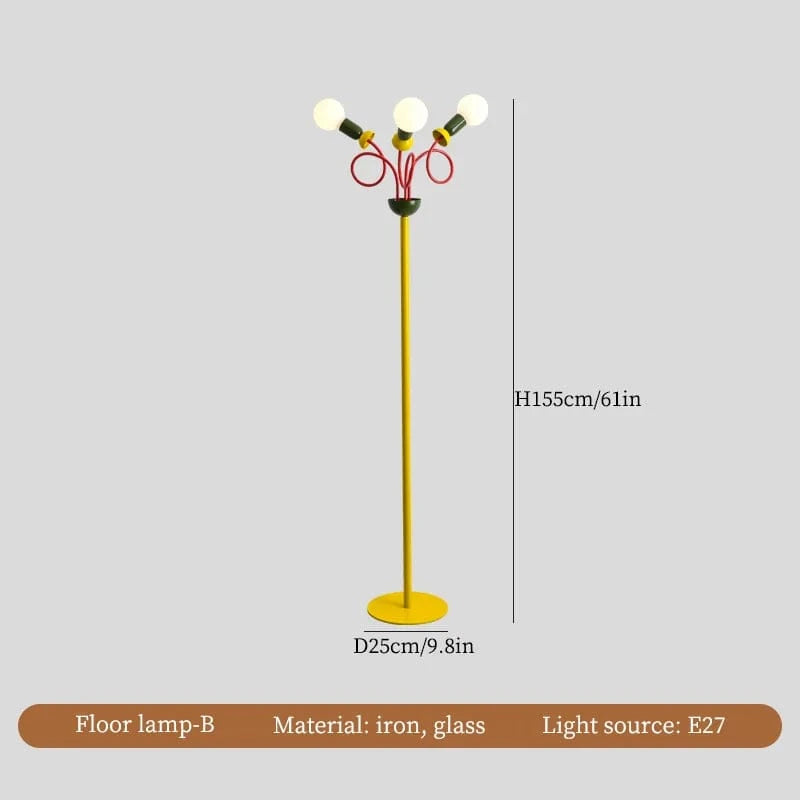 Plafonnier LED Design Moderne - Luminaire Décoratif Idéal pour la Maison | Marco Lucetti Lampadaire B / Lumière chaude