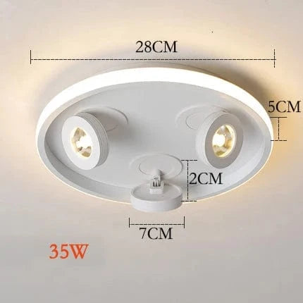 Plafonnier LED Design Moderne - Luminaire Décoratif Intérieur | Marco Lucetti B blanc / Blanc chaud