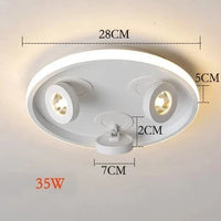 Plafonnier LED Design Moderne - Luminaire Décoratif Intérieur | Marco Lucetti B blanc / Blanc chaud