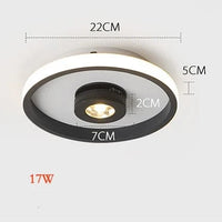 Plafonnier LED Design Moderne - Luminaire Décoratif Intérieur | Marco Lucetti C noir / Blanc chaud