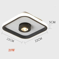 Plafonnier LED Design Moderne - Luminaire Décoratif Intérieur | Marco Lucetti D noir / Blanc chaud