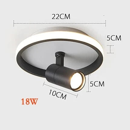 Plafonnier LED Design Moderne - Luminaire Décoratif Intérieur | Marco Lucetti E noir / Blanc chaud