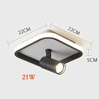 Plafonnier LED Design Moderne - Luminaire Décoratif Intérieur | Marco Lucetti F noir / Blanc chaud