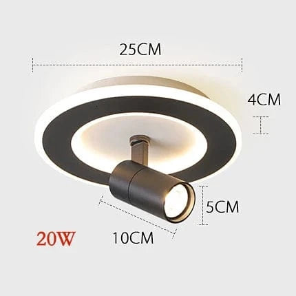 Plafonnier LED Design Moderne - Luminaire Décoratif Intérieur | Marco Lucetti G noir / Blanc chaud