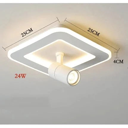 Plafonnier LED Design Moderne - Luminaire Décoratif Intérieur | Marco Lucetti H blanc / Blanc chaud