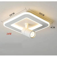 Plafonnier LED Design Moderne - Luminaire Décoratif Intérieur | Marco Lucetti H blanc / Blanc chaud