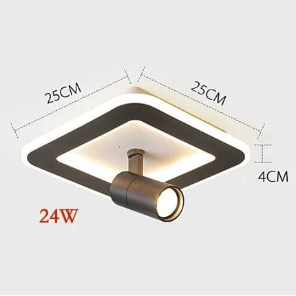 Plafonnier LED Design Moderne - Luminaire Décoratif Intérieur | Marco Lucetti H noir / Blanc chaud