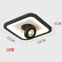 Plafonnier LED Design Moderne - Luminaire Décoratif Intérieur | Marco Lucetti J noir / Blanc chaud