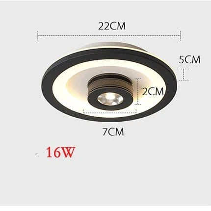 Plafonnier LED Design Moderne - Luminaire Décoratif Intérieur | Marco Lucetti Je suis noir / Blanc chaud