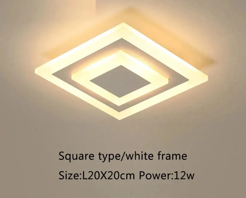 Plafonnier LED Design Moderne | Marco Lucetti Blanc-L20X20cm / Blanc chaud