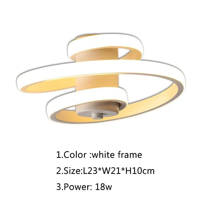 Plafonnier LED Design Moderne | Marco Lucetti Blanc-L23X21cm / Blanc chaud