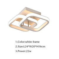 Plafonnier LED Design Moderne | Marco Lucetti Blanc-L24X20cm / Blanc chaud