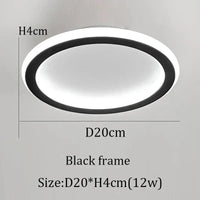Plafonnier LED Design Moderne | Marco Lucetti Noir-D20cm / Blanc chaud