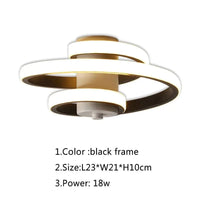 Plafonnier LED Design Moderne | Marco Lucetti Noir-L23X21cm / Blanc chaud