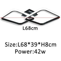 Plafonnier LED Design Moderne | Marco Lucetti Noir-L68X39cm / Blanc chaud