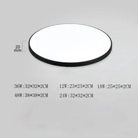 Plafonnier LED design moderne pour chambre, cuisine et salle de bain | Marco Lucetti Noir / Lumière blanche 12W