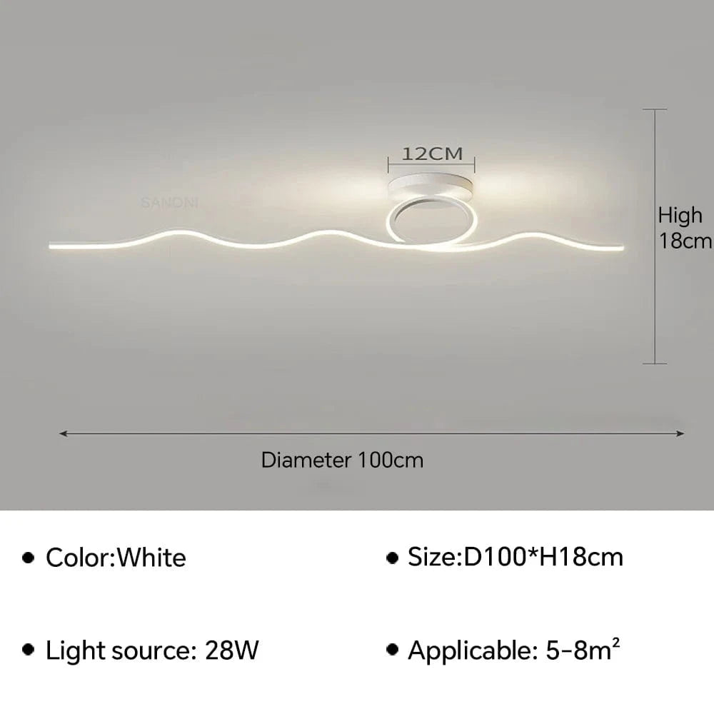 Plafonnier LED Design Moderne pour Plafond Intérieur Décoratif | Marco Lucetti Blanc A D100cm / Blanc chaud (pas de RC)