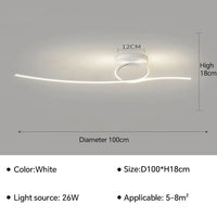 Plafonnier LED Design Moderne pour Plafond Intérieur Décoratif | Marco Lucetti Blanc B D100cm / Blanc chaud (pas de RC)