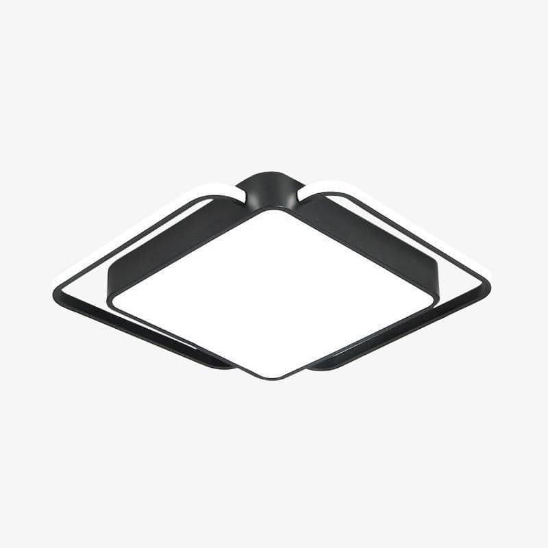 Plafonnier LED design noir et blanc Bwart | Marco Lucetti Noir / 50x50x6cm - 34W / Chaude